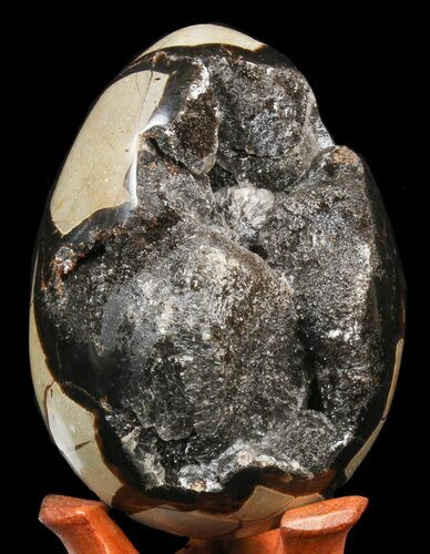 Septarian Dragon Egg Geode - Crystal Filled #40892